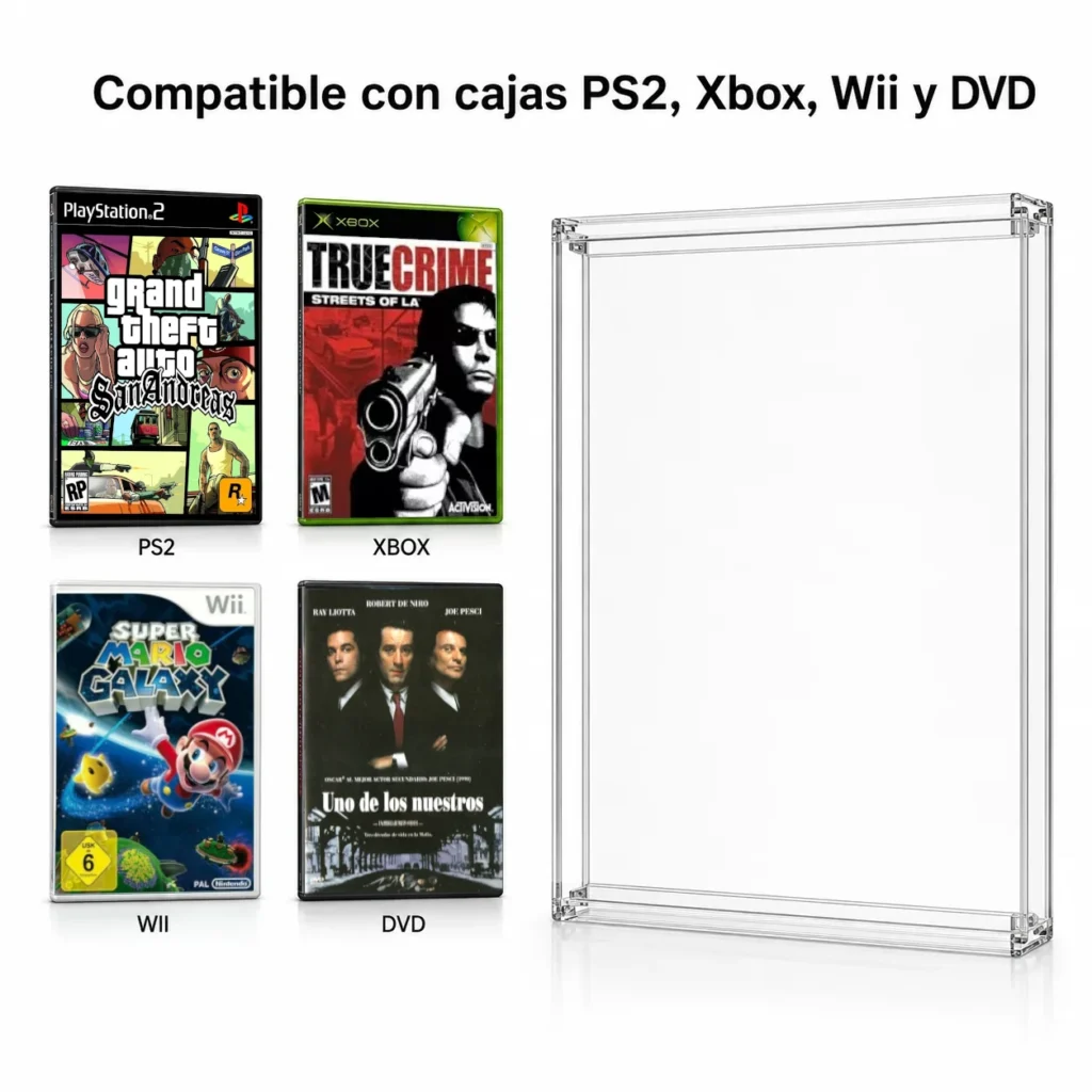 Compatibilidad del protector de Nintendo Wii con otras cajas de videojuegos